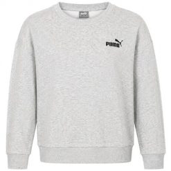 Bluza sportowa damska Puma 67680104. Szare bluzy damskie Puma, uniwersalny, bez wzorów, z bawełny, klasyczne, bez ramiączek, bez kaptura. Za 181.00 zł.