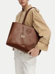 MEXX Torebka CEO-MEXX-L-005-10 Brązowy. Brązowe shopperki damskie Mexx, bez wzorów, ze skóry, bez dodatków. Za 229.99 zł.