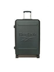 Reebok Walizka duża CEO-RBK-WAL-024-CCC-L-GREEN Zielony ciemny. Zielone walizki męskie Reebok, bez wzorów, z tworzywa sztucznego, duże. Za 299.99 zł.
