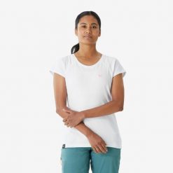 Koszulka wspinaczkowa damska Simond Vertika. Białe bluzki damskie SIMOND, l, bez wzorów, z bawełny, sportowe, bez kołnierzyka, bez ramiączek. Za 69.99 zł.