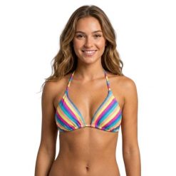 Góra bikini - Surf - Damskie - Sol Searcher - Trójkąt - Fluo. Brązowe stroje kąpielowe damskie Billabong, m, bez wzorów, z elastanu. Za 72.00 zł.