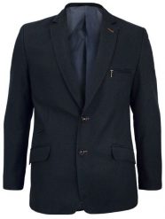 Granatowa Marynarka Casualowa, Taliowana, 2 Guziki - Casino, Męska. Niebieskie garnitury męskie Casino, m, bez wzorów, z poliesteru, bez kołnierzyka, bez ramiączek. Za 249.00 zł.