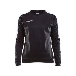 Bluza z okrągłym dekoltem damska Craft progress r-neck. Czarne bluzy damskie Craft, l, bez wzorów, z elastanu, bez ramiączek, bez kaptura. Za 152.15 zł.