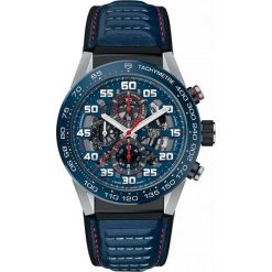 ZEGAREK TAG HEUER CARRERA CAR2A1N.FT6100. Niebieskie zegarki męskie TAG HEUER, bez wzorów, z gumy, ceramiczne. Za 23,790.00 zł.