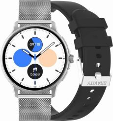 Smartwatch Gravity GT12-7 Srebrny (GT12-7). Szare zegarki smartwatch Gravity, bez wzorów. Za 166.62 zł.