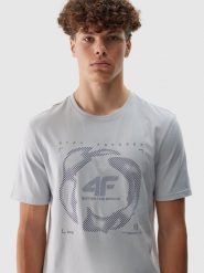 4F T-shirt regular z nadrukiem męski - szary 3XL. Szare t-shirty męskie 4F, m, bez wzorów, z bawełny, bez kołnierzyka, bez ramiączek. Za 29.99 zł.