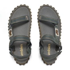 Sandały Gumbies Tracker Racker Sandals Grey M GU-SATRA013 szare. Szare sandały męskie bez wzorów, z bawełny, bez zapięcia. Za 314.67 zł.