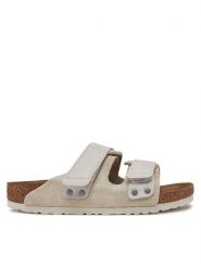 Birkenstock Klapki Uji 1024822 Beżowy. Brązowe klapki damskie Birkenstock, bez wzorów, ze skóry, bez obcasa, bez zapięcia. Za 629.99 zł.