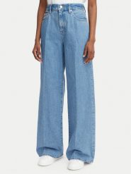 Calvin Klein Jeans Jeansy LV047G906G Niebieski Wide Leg. Niebieskie jeansy damskie Calvin Klein Jeans, bez wzorów, z bawełny. Za 409.99 zł.