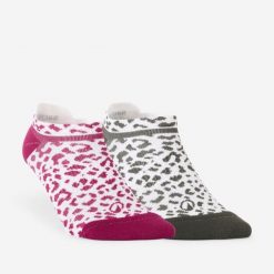 Skarpetki fitness Domyos niskie 2 pary. Brązowe skarpetki damskie DOMYOS, bez wzorów, z dzianiny. Za 22.49 zł.