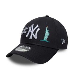 Czapka baseballowa New York Yankees New Era 9Forty City Icon. Niebieskie czapki damskie New Era, bez wzorów, casualowe. Za 216.50 zł.
