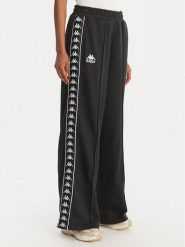 Kappa Spodnie dresowe Banda Malorie 37256WW Czarny Regular Fit. Czarne spodnie dresowe damskie Kappa, bez wzorów, z bawełny. Za 249.99 zł.
