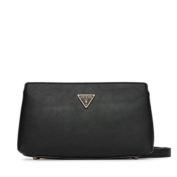 Torebka Guess. Czarne listonoszki damskie Guess, z aplikacjami, bez dodatków. Za 265.99 zł.