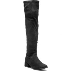 Muszkieterki TAMARIS - 1-25528-21 Black Uni 007. Czarne kozaki damskie Tamaris, bez wzorów, z materiału, przed kolano, bez obcasa, na obcasie, bez zapięcia. W wyprzedaży za 189.00 zł.