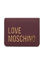 LOVE MOSCHINO Portfel JC5612PP1NKD0552 Bordowy. Czerwone portfele damskie Love Moschino, ze skóry. Za 309.99 zł.