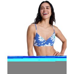 Stanik bikini typu bralette dla Kobiety PRINTED ESSENTIALS Niebieski. Niebieskie stroje kąpielowe damskie Roxy, m, bez wzorów, z elastanu. Za 169.99 zł.