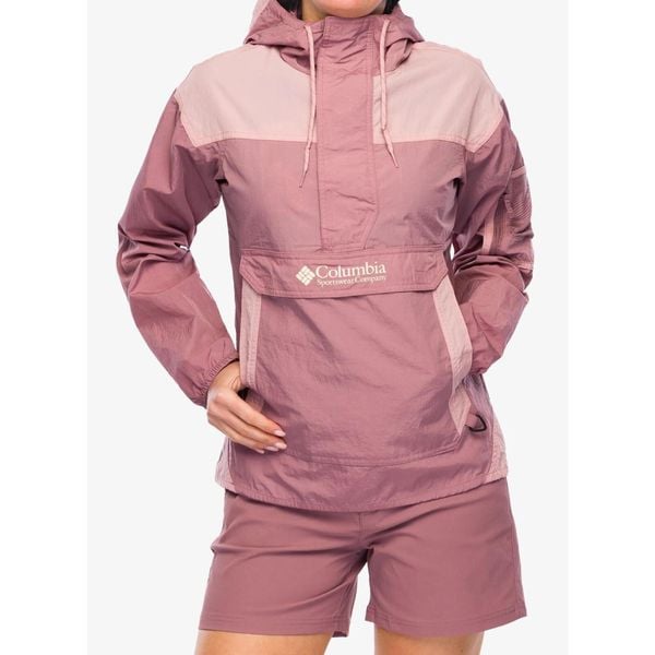 Kurtka przeciwwiatrowa damska Columbia Challenger II Windbreaker. Czerwone kurtki sportowe damskie Columbia, bez wzorów, z softshellu, bez ramiączek, bez kaptura, trekkingowe. W wyprzedaży za 283.10 zł.