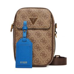 Saszetka Guess. Brązowe saszetki i nerki męskie Guess, z aplikacjami. Za 219.99 zł.