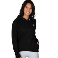 Bluza treningowa damska Morotai Comfy. Czarne bluzy damskie MOROTAI, m, bez wzorów, z bawełny, sportowe, bez ramiączek, z kapturem. W wyprzedaży za 145.00 zł.