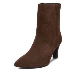 Botki GINO ROSSI. Brązowe botki damskie Gino Rossi, bez wzorów, bez obcasa, na słupku, bez zapięcia. Za 429.99 zł.