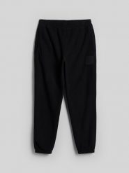 4F Spodnie polarowe joggery męskie - czarne M. Czarne spodnie sportowe męskie 4F, m, bez wzorów, z dresówki, na fitness i siłownię. Za 149.99 zł.
