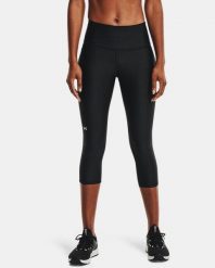 Legginsy Under Armour Capri Damskie. Czarne legginsy damskie Under Armour, bez wzorów, z materiału. Za 283.99 zł.