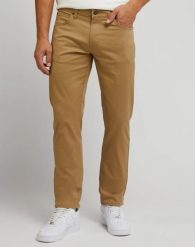 LEE MĘSKIE SPODNIE MATERIAŁOWE DAREN ZIP FLY CLAY 112345389 L707014418. Spodnie materiałowe męskie Lee, bez wzorów, z materiału. Za 219.99 zł.