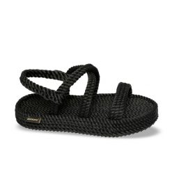 Sandały na platformie damskie Bahamas. Brązowe sandały damskie Aulp, bez wzorów, z kauczuku, z otwartym noskiem, bez obcasa, na platformie, bez zapięcia. Za 399.99 zł.