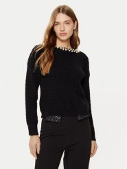 Rinascimento Sweter CFM0011717003 Czarny Regular Fit. Czarne swetry nierozpinane damskie Rinascimento, l, bez wzorów, z syntetyku, bez kołnierzyka, bez ramiączek. Za 199.99 zł.