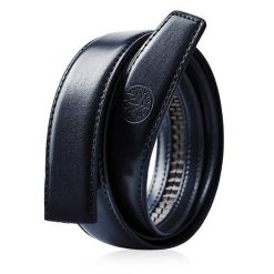 Wymienny pas bez klamry C30 ELITE Granatowy 135. Niebieskie paski męskie Betlewski, ze skóry. Za 64.99 zł.