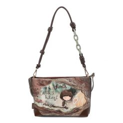 Brązowa Torebka Anekke Stylowa Listonoszka Damska. Brązowe listonoszki damskie Anekke, bez wzorów, z materiału, bez dodatków. Za 359.00 zł.