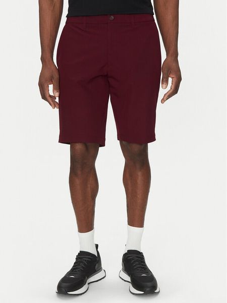 BOSS Szorty materiałowe S_Commuter_10.5 inch 50540337 Bordowy Slim Fit. Czerwone szorty męskie Boss, bez wzorów, z materiału. Za 329.99 zł.