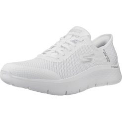 Buty SKECHERS GO WALK FLEX GRAND ENTRY Biały. Białe obuwie sportowe damskie Skechers, bez wzorów, z materiału, bez zapięcia. Za 336.99 zł.