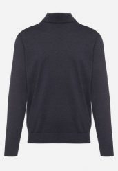 Granatowy Sweter Półgolf z Bawełną Ozdobiony Ściągaczami Zolila. Niebieskie swetry męskie Born2be, m, bez wzorów, z bawełny, biznesowe, bez kołnierzyka, bez ramiączek. Za 34.99 zł.