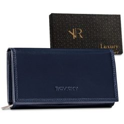 Portfel skórzany Rovicky R-RD-37-GCL granatowy. Niebieskie portfele damskie ROVICKY, z satyny. Za 79.99 zł.