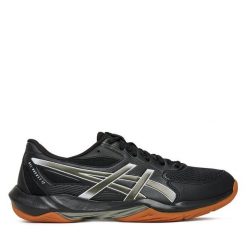 Buty halowe Asics. Czarne buty sportowe męskie Asics, bez wzorów, bez zapięcia. Za 269.99 zł.
