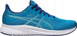 Asics Buty męskie do biegania Asics Patriot 13 niebiesko-białe 1011B485 402 40,5. Białe buty sportowe męskie Asics, bez wzorów, bez zapięcia, do biegania. Za 291.58 zł.