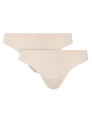 Puma Komplet 2 par stringów 935021 Beżowy. Brązowe majtki damskie Puma, z syntetyku. Za 48.99 zł.