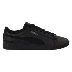 Buty do chodzenia damskie Puma Vikky V3 Lth. Czarne obuwie sportowe damskie Puma, bez wzorów, z materiału, bez zapięcia, trekkingowe, Puma Vikky. Za 279.00 zł.