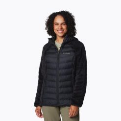 Kurtka ocieplana damska Columbia Powder Lite II Sherpa Hybrid. Czarne kurtki sportowe damskie Columbia, bez wzorów, z puchu, bez ramiączek, bez kaptura, trekkingowe. Za 389.99 zł.