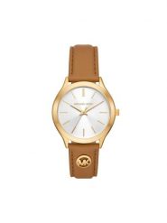 Michael Kors Zegarek Slim Runway MK7543 Brązowy. Brązowe, analogowe zegarki damskie Michael Kors. Za 789.99 zł.