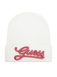 Guess Czapka AW5400 POL01 Écru. Czapki damskie Guess, na zimę, z aplikacjami, z wiskozy. Za 129.99 zł.