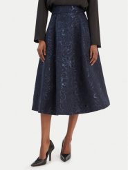 Rinascimento Spódnica trapezowa CFC0126542003 Granatowy Regular Fit. Niebieskie spódnice damskie Rinascimento, s, bez wzorów, z syntetyku, trapezowe. Za 489.99 zł.