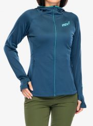 Bluza polarowa damska Inov-8 VentureLite Mid Hoodie FZ. Niebieskie bluzy damskie Inov-8, na jesień, xs, bez wzorów, z materiału, bez ramiączek, z kapturem. Za 372.55 zł.