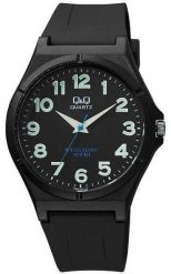 Zegarek męski QQ VQ66-025 czarny. Czarne zegarki męskie Q&Q, bez wzorów. Za 99.00 zł.