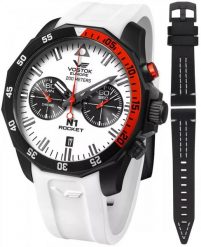 Zegarek męski Vostok Europe 6S21-225C620SW biały. Białe zegarki męskie Vostok Europe, bez wzorów. Za 2,751.97 zł.