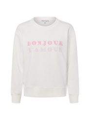 Marie Lund Bluza damska Kobiety biały nadruk, XS. Białe bluzy damskie Marie Lund, xs, bez wzorów, z bawełny, bez ramiączek, bez kaptura. Za 199.95 zł.