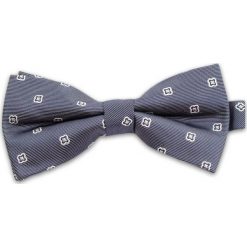 Szara Mucha Delikatnie Prążkowana - Vernon, Męska. Szare krawaty i muchy Vernon, bez wzorów, prążkowane, eleganckie. Za 29.00 zł.