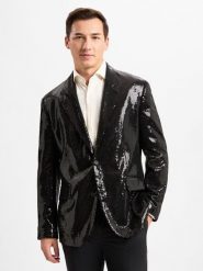HUGO Marynarka - Karlo Mężczyźni Modern Fit czarny, 46. Czarne garnitury męskie Hugo, m, bez wzorów, klasyczne. Za 1,099.95 zł.