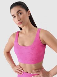 4F Góra od bikini damska - fuksja XS. Czerwone bikini 4F, xs, bez wzorów, z elastanu. W wyprzedaży za 39.99 zł.